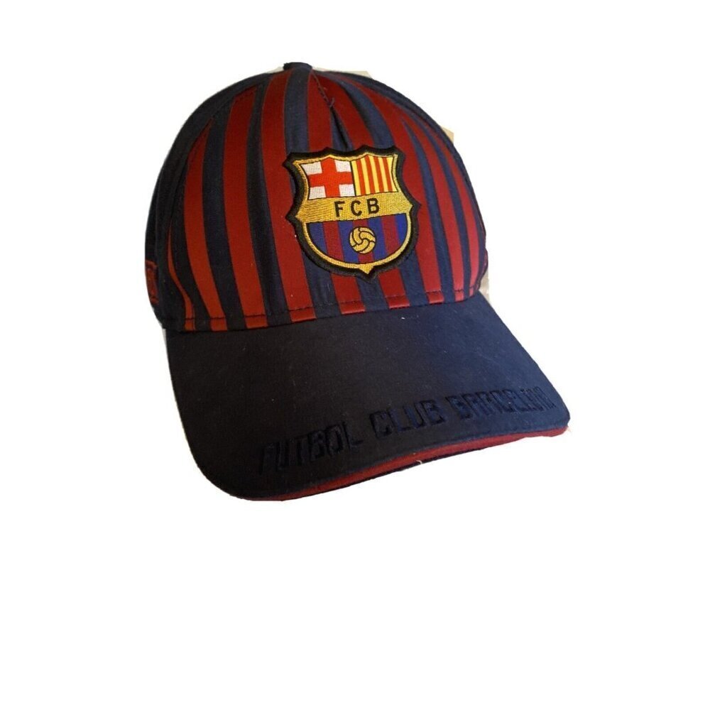 Barcelona F.C.B. Soccer Football Blue Adjustable Hat Cap One Size